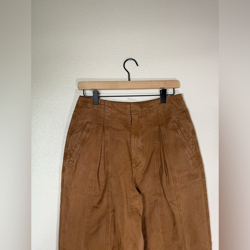 NWOT Joie Brown Elettra Straight Leg Barrel Pants‎ Size 6 Cotton Blend L10 - Picture 6 of 11